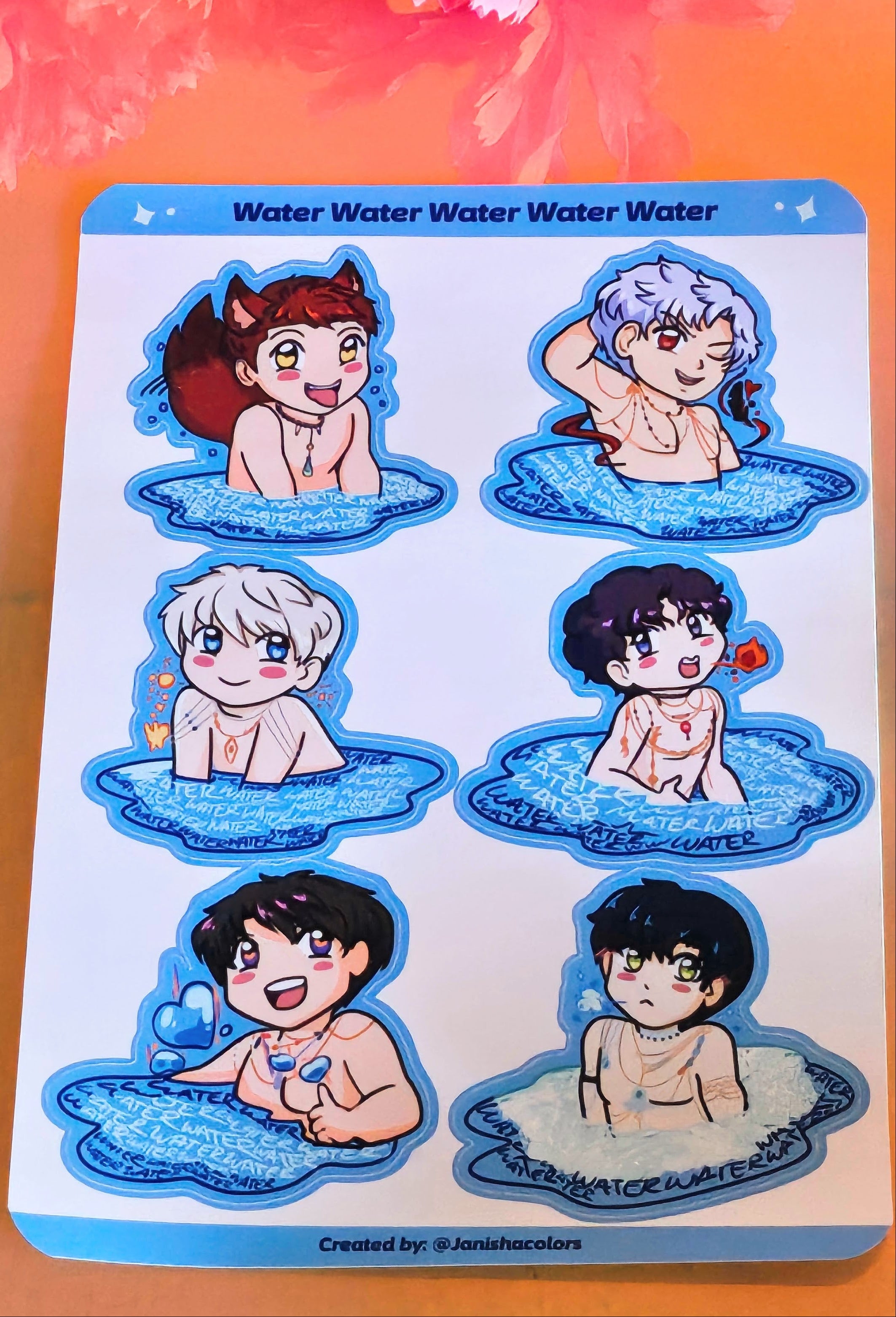 Water Water Water Sticker Sheet