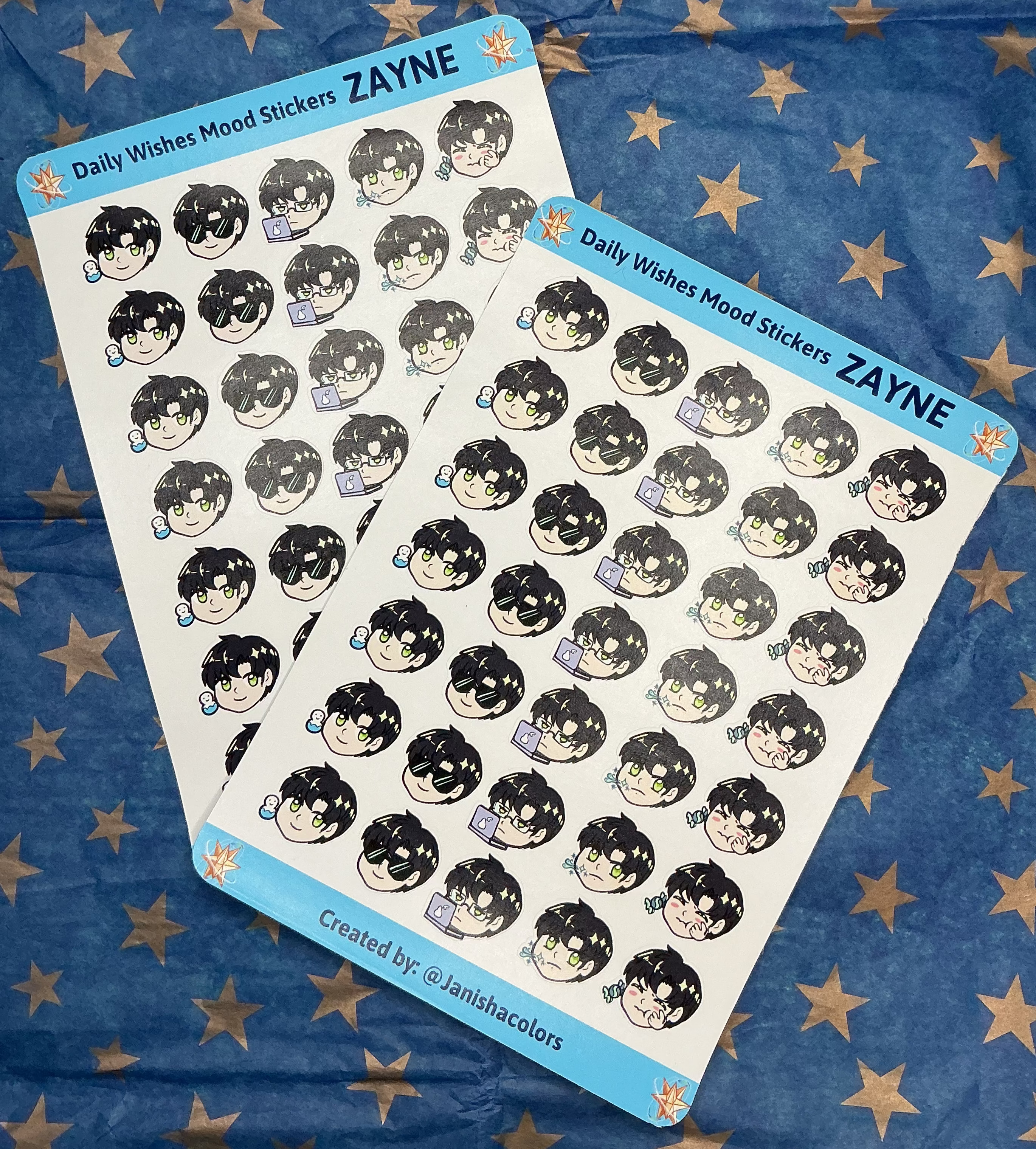 LADS Daily Wishes Mood Sticker Sheets